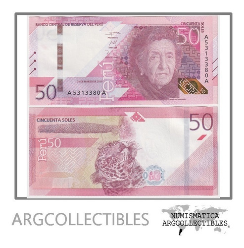 Peru Billete 50 Soles 2019 Unc