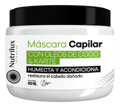 Mascara  X 425gr Con  Oleos De Coco Y Karite Restaura Y Hume