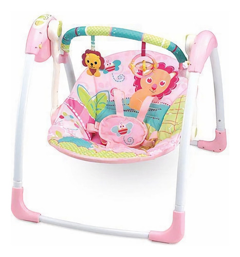 Cadeira De Descanço Mastela Automatica Até 11kg - Rosaleão Cor Rosa Leão