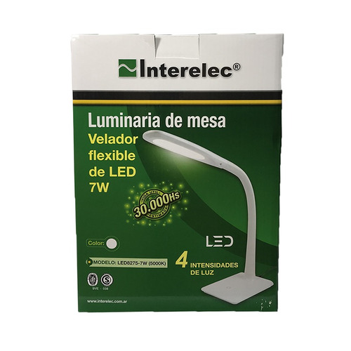 Velador De Esctorio Led Touch 7w Moderno 4 Intensidades