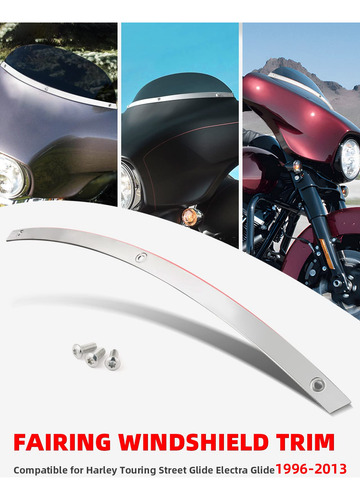 Moldura De Parabrisas Pulida Cromada Harley Davidson 1996-20