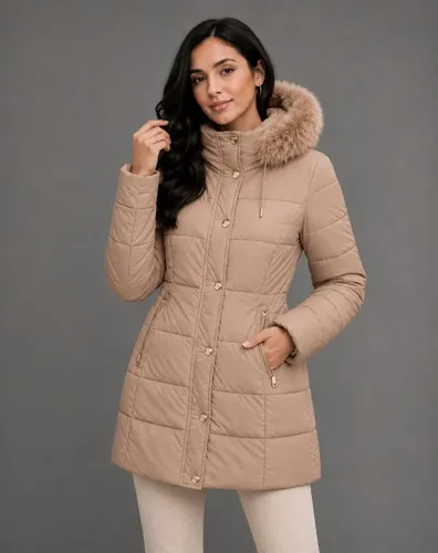 Jaqueta Sobretudo Nylon Forrada Parka Acolchoada Forrada
