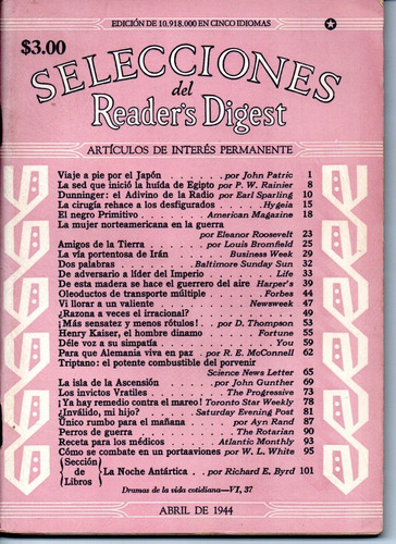 Selecciones Del Reader´s Digest Nº41 Abril 1944