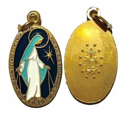 Lote 5 Medallas De La Virgen De La Medalla Milagrosa