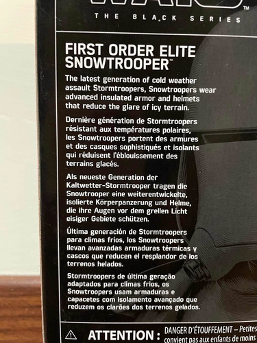 Star Wars Black Series First Order Elite Snow Trooper Starwa
