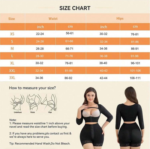 Faja De Cintura Alta Control Vientre Levantamiento Glúteos Negro Xs