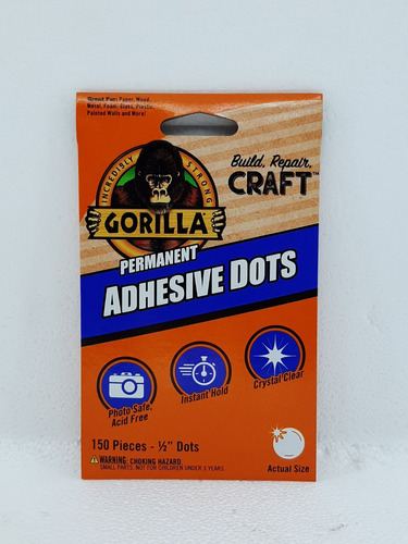 Gorilla Dots Punto Adhesivo Permanente Doble Cara 150