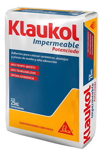 Pegamento Klaukol Impermeable Bolsa X 25 Kg