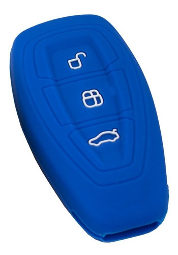 Funda Silicon Llave De Ford 3 Botones En Azul