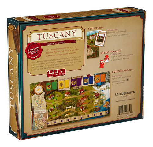 Juego De Mesa De Expansión Stonemaier Games Viticulture Tusc