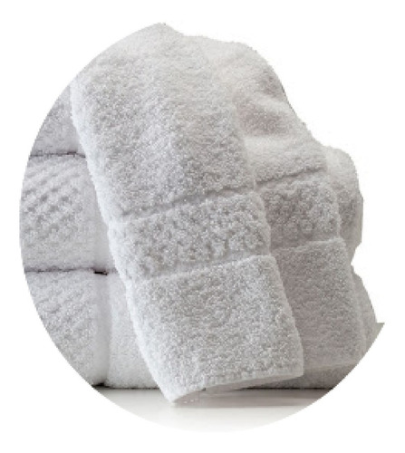 Imagen 5 de 10 de Toalla Hotelera Platino Blanca 550 Gr Algodon 100%