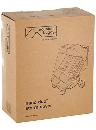 Mountain Buggy Nano Cubierta De Duo Storm, Transparente