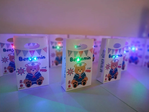Bolsita Golosinera Personalizada Con Luces! Luminosa X 15 U.