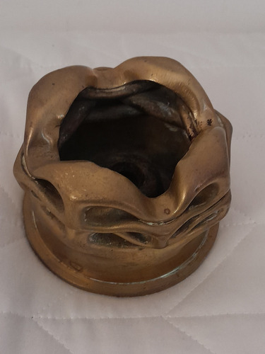 Antigua Vaina De Cañon De Bronce. Cenicero. (Usado)