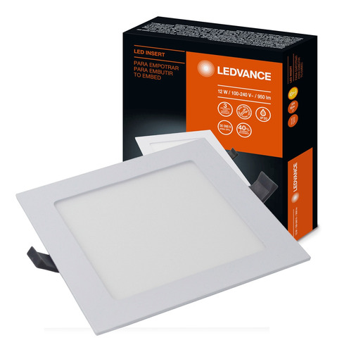 Lámpara LED tipo panel empotrado Ledvance de 12 W y 950 lm