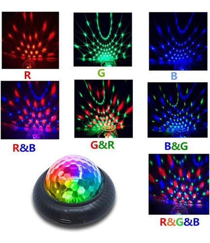 Luz Nocturna Para Fiesta De Discoteca Rgb Recargable