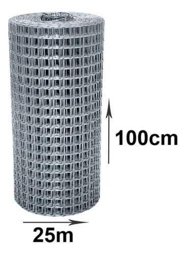 Tela Soldada Multiuso Altura 100cm X Comprimento 25m