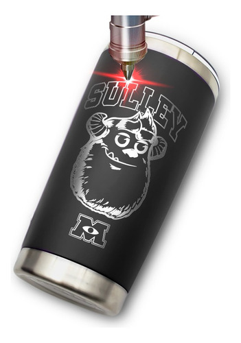 Termo Yite Negro 500 Ml Diseño Monsters Inc Sullivan