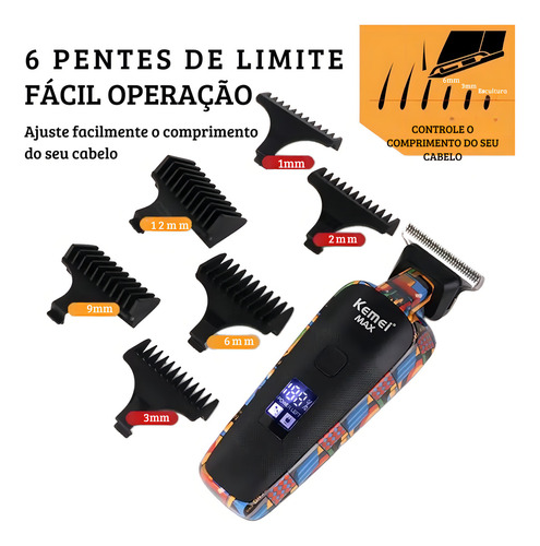Máquina Kemei Digital Km-max5090 Acabamento Sem Fio Bivolt