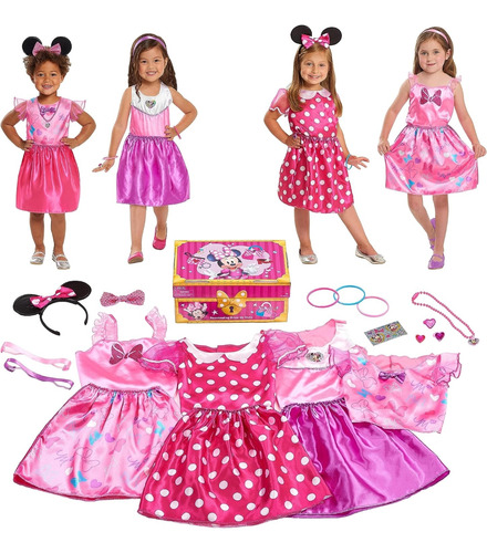 Disfraz Minnie Mouse Bowdazzling 4 En 1 Incluye 21 Piezas