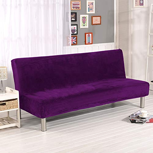 Funda Elástica Para Sofá Cama Okyuk Velvet - Morado.