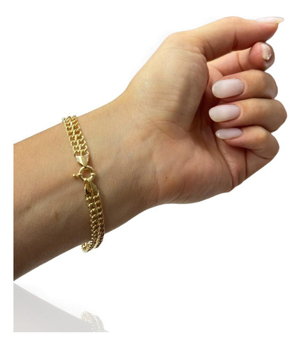 Pulseira Lacraia Ouro 18k 750 7 Mm 16 Cm Pulso Muito Fino