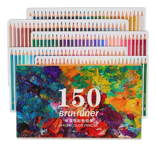 150 Lápices Colores Set Acuarelables Lápiz Dibujo Arte Kit