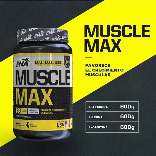 Muscle Max (90 Tabs) - Ena Sport - Arginina Ornitina