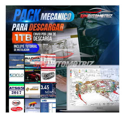Pack Mecánico Diagramas Manuales Alldata Mitchell 1000gb