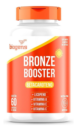 Bronze Booster, Betacaroteno, Vit. A, C E E, 60 Cps, Biogens Sabor Neutro