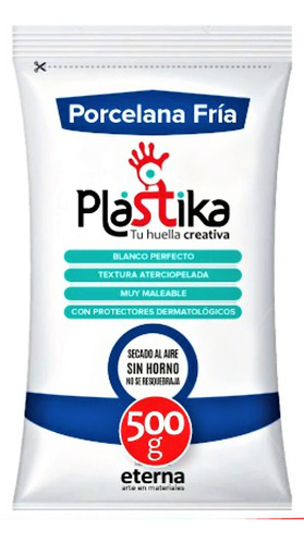 Porcelana Fria Blanca Eterna Plastika 500gr Secado Sin Horno