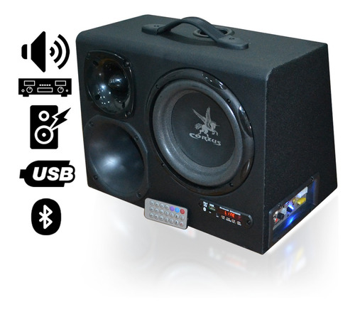 Caixa Trio Amplificada Bluetooth Corzus 8 Pol 300w Rms