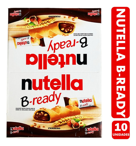 Nutella B-ready, Barra Rellena De Avellana Y Cacao (10 Uni)