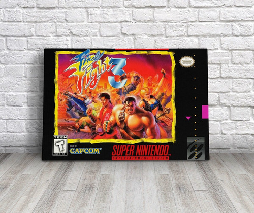 Carteles Final Fight Gamer Juegos 30x20 Cm Snes Posters