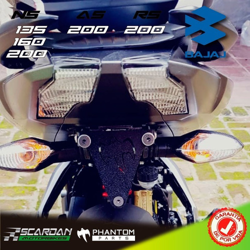 Imagen 4 de 5 de Portapatente Rebatible Fender Bajaj Rouser Rs 200
