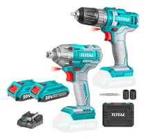 Comprar Taladro Atornillador + Llave Impacto 1\u002F2 Total Tosli230702 Color Turquesa Frecuencia 50\u002F60hz