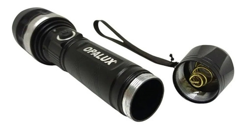 Linterna Táctica De Metal Recargable C/ Zoom Opalux Op-4927n
