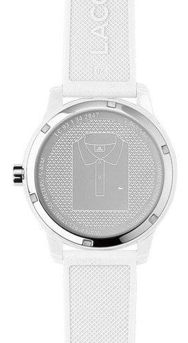 Relógio Lacoste Masculino Esportivo Branco Original Borracha