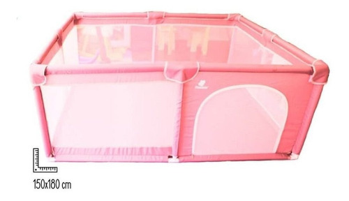 Cercado Portátil Infantil Playpen 150x180 Rosa - Mastela Desenho do tecido Liso