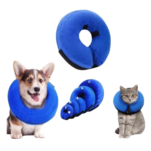 Collar Inflable Isabelino Anti Mordida Perros Gatos - Tallas Tamaño del collar XL
