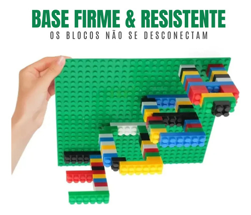 Base De Montar Blocos Educativos Placa Construção 25cmx25cm