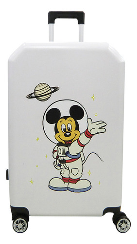 Valija Infantil Mickey 61 Cm Con Candado De Seguridad Mickey Blanco