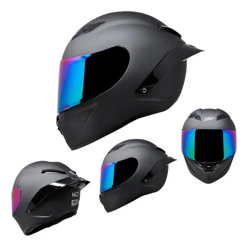 Casco Para Moto Fibra De Carbon Deportivo Con Bluetooth Dot