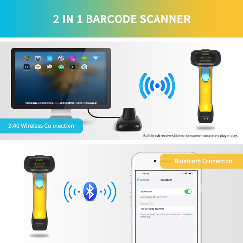 Escáner De Código De Barras Bluetooth De Netum Actualizado C