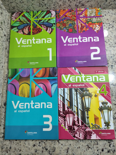 Livros Ventana Al Espanol Volume 1 2 3 E 4 Em Bom Estado De Conservação (Usado)