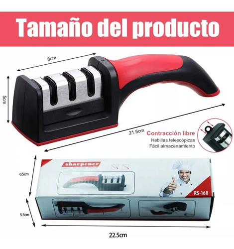 Afilador De Cuchillos Rojo