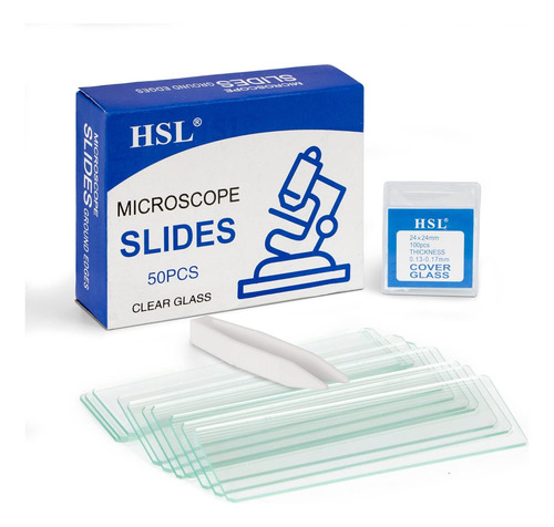 Portaobjetos De Microscopio De Vidrio, Juego De 50 Piez...