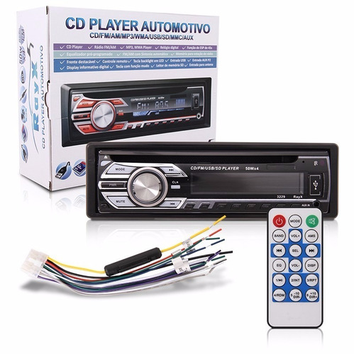 Auto Radio Cd Player Mp3 Usb Sd Card Auxiliar Rayx Similar P