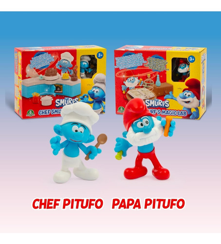 The Smurfs Laboratorio Mágico Papa Pitufo Giochi Figura 5cm