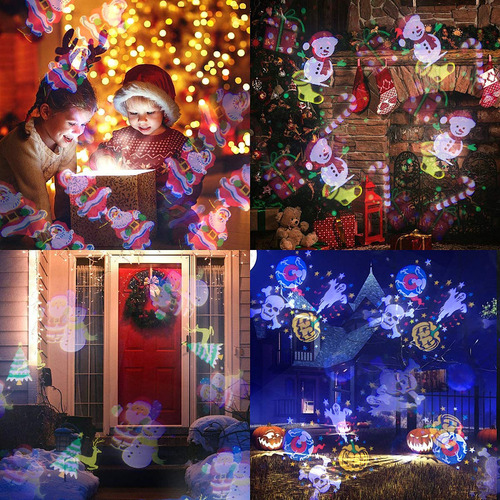 Jy Proyector Navideño De 16 Diapositivas Con Proyección Led